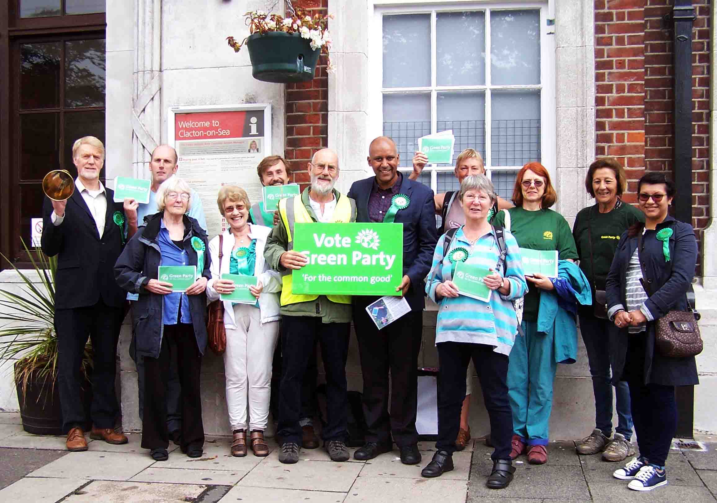 Tendring Green party campaign in Clacton with party Deputy Leader Shahrar Ali
